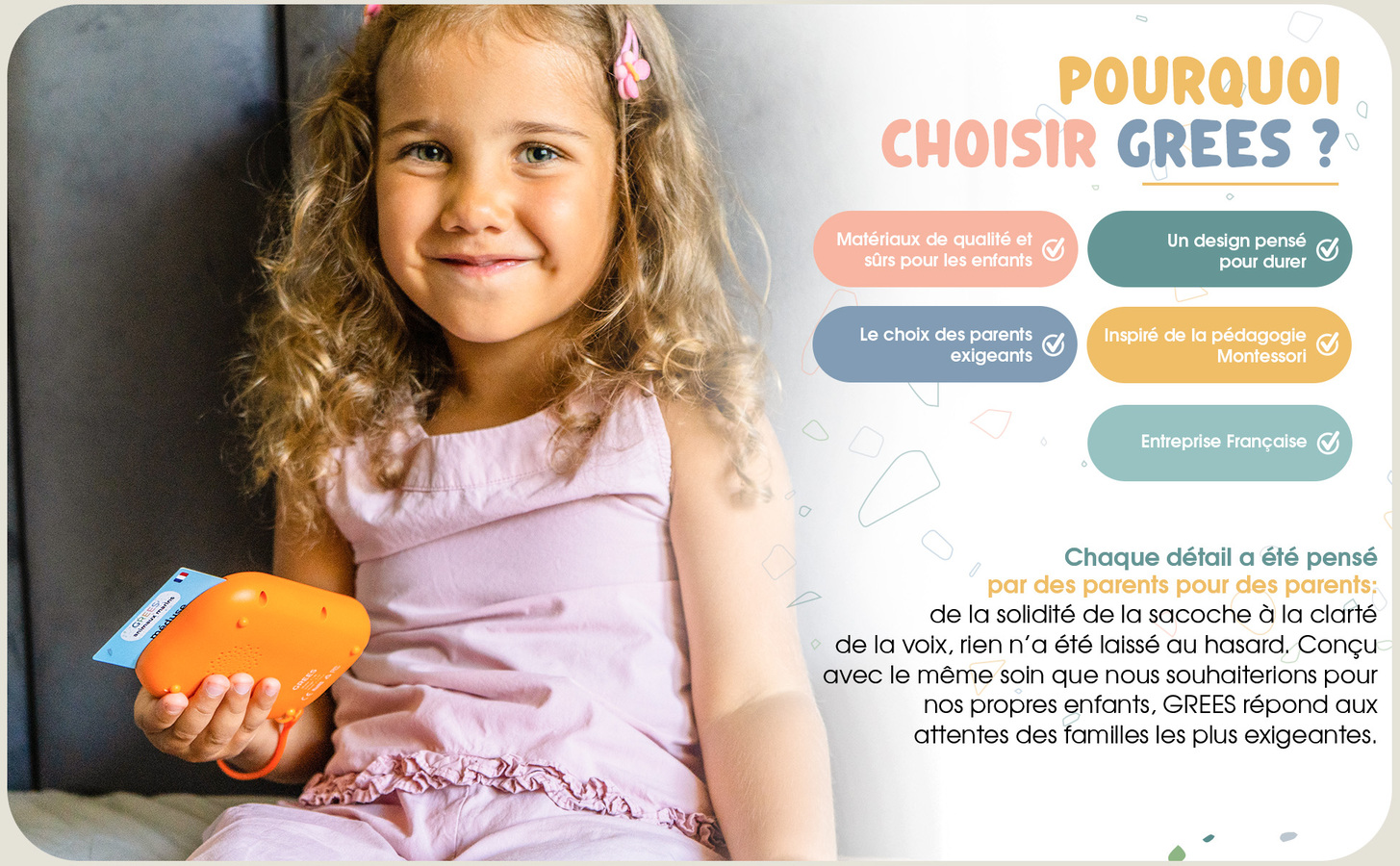 Enfant avec le lecteur GREES - Pourquoi choisir GREES